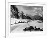 The Tents of the Hunza and of the Italian Alpinists of the Ascent of K2 at Concordia Camp-null-Framed Premium Giclee Print