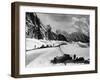 The Tents of the Hunza and of the Italian Alpinists of the Ascent of K2 at Concordia Camp-null-Framed Giclee Print