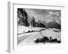 The Tents of the Hunza and of the Italian Alpinists of the Ascent of K2 at Concordia Camp-null-Framed Giclee Print