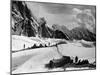 The Tents of the Hunza and of the Italian Alpinists of the Ascent of K2 at Concordia Camp-null-Mounted Giclee Print