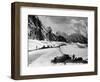 The Tents of the Hunza and of the Italian Alpinists of the Ascent of K2 at Concordia Camp-null-Framed Giclee Print