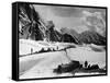 The Tents of the Hunza and of the Italian Alpinists of the Ascent of K2 at Concordia Camp-null-Framed Stretched Canvas