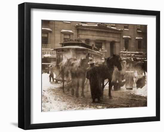 The Terminal, New York City, 1893-Alfred Stieglitz-Framed Art Print