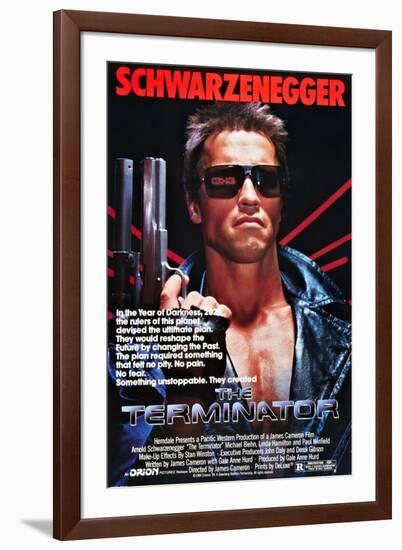 THE TERMINATOR [1984], directed by JAMES CAMERON.-null-Framed Photographic Print