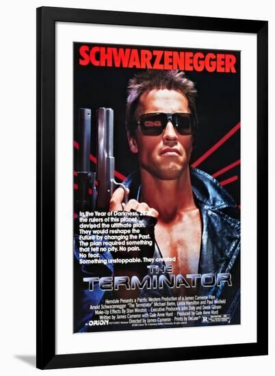 THE TERMINATOR [1984], directed by JAMES CAMERON.-null-Framed Photographic Print