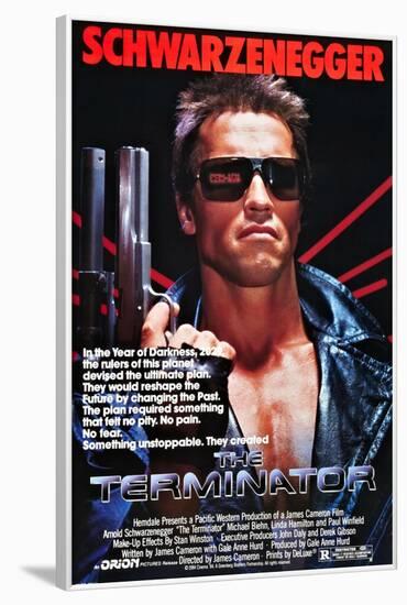 THE TERMINATOR [1984], directed by JAMES CAMERON.-null-Framed Poster