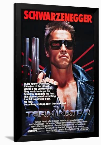 THE TERMINATOR [1984], directed by JAMES CAMERON.-null-Framed Poster