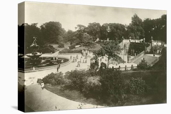 The Terrace and Fountain, Central Park, New York-null-Stretched Canvas