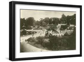 The Terrace and Fountain, Central Park, New York-null-Framed Giclee Print