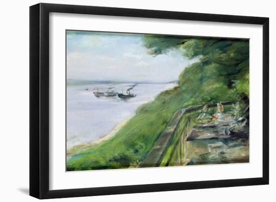 The Terrace at Jacob's Restaurant in Nienstedten-an-der-Elbe, 1902-Max Liebermann-Framed Giclee Print