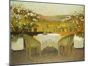 The Terrace at Marquayrol, Le Terrasse de Marquayrol, 1920-Henri Martin-Mounted Giclee Print