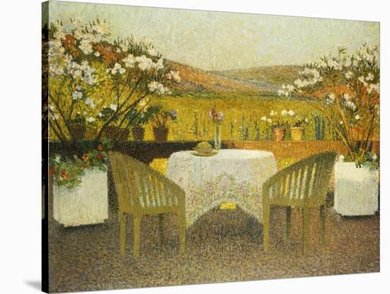 The Terrace at Marquayrol, Le Terrasse de Marquayrol, 1920-Henri Martin-Stretched Canvas