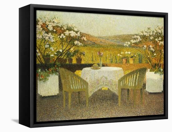 The Terrace at Marquayrol, Le Terrasse de Marquayrol, 1920-Henri Martin-Framed Stretched Canvas