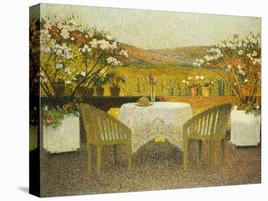 The Terrace at Marquayrol, Le Terrasse de Marquayrol, 1920-Henri Martin-Stretched Canvas