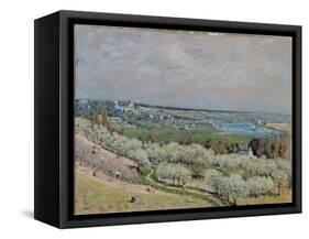 The Terrace at Saint-Germain, Spring, 1875-Alfred Sisley-Framed Stretched Canvas