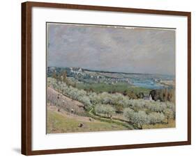 The Terrace at Saint-Germain, Spring, 1875-Alfred Sisley-Framed Giclee Print