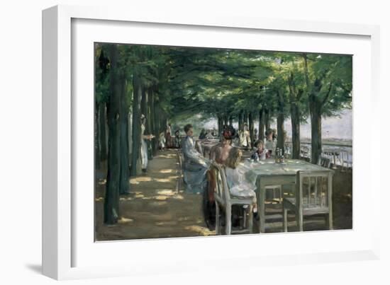 The Terrace at the Restaurant Jacob in Nienstedten on the Elbe, 1902-Max Liebermann-Framed Giclee Print