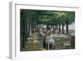 The Terrace at the Restaurant Jacob in Nienstedten on the Elbe, 1902-Max Liebermann-Framed Giclee Print