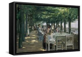 The Terrace at the Restaurant Jacob in Nienstedten on the Elbe, 1902-Max Liebermann-Framed Stretched Canvas