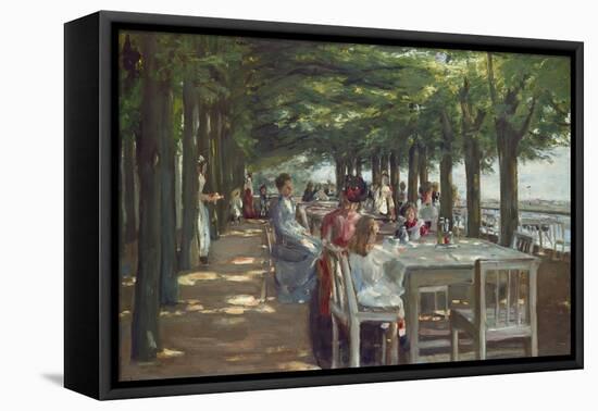 The Terrace at the Restaurant Jacob in Nienstedten on the Elbe River, 1902-Max Liebermann-Framed Stretched Canvas