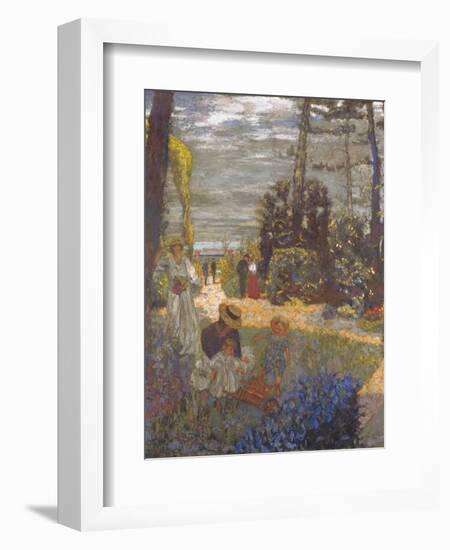 The Terrace at Vasouy, the Garden, 1901-Édouard Vuillard-Framed Giclee Print