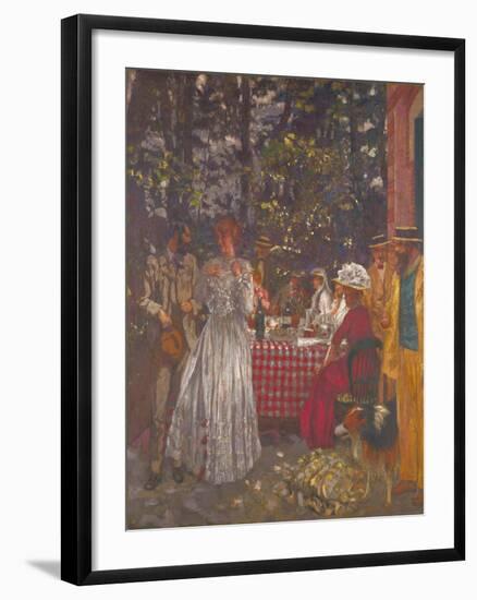 The Terrace at Vasouy, the Lunch, 1901-Édouard Vuillard-Framed Giclee Print