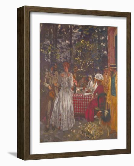 The Terrace at Vasouy, the Lunch, 1901-Édouard Vuillard-Framed Giclee Print