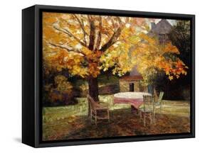 The Terrace, Autumn; La Terrasse, Automne-Victor Charreton-Framed Stretched Canvas