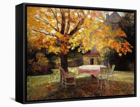 The Terrace, Autumn-Victor Charreton-Framed Stretched Canvas