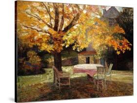 The Terrace, Autumn-Victor Charreton-Stretched Canvas