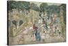 The Terrace Bridge, Central Park, 1901-Maurice Brazil Prendergast-Stretched Canvas