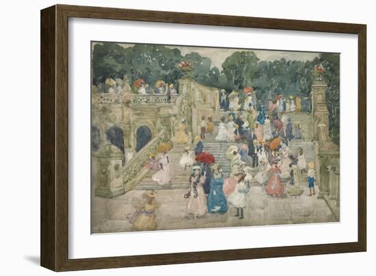 The Terrace Bridge, Central Park, 1901-Maurice Brazil Prendergast-Framed Giclee Print