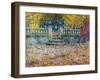 The Terrace in the Autumn, Gerberoy, 1922-Henri Eugene Augustin Le Sidaner-Framed Giclee Print