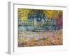 The Terrace in the Autumn, Gerberoy, 1922-Henri Eugene Augustin Le Sidaner-Framed Giclee Print