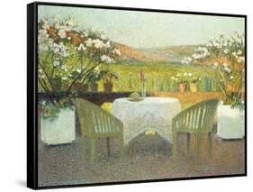 The Terrace in the Sun, La Terasse en Soleillee, 1920-Henri Martin-Framed Stretched Canvas