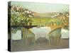 The Terrace in the Sun, La Terasse en Soleillee, 1920-Henri Martin-Stretched Canvas