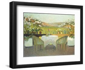 The Terrace in the Sun, La Terasse en Soleillee, 1920-Henri Martin-Framed Premium Giclee Print