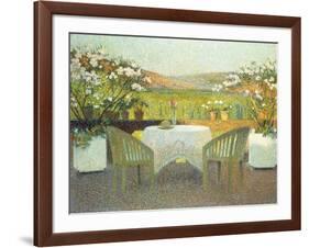 The Terrace in the Sun, La Terasse en Soleillee, 1920-Henri Martin-Framed Giclee Print