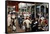 The Terrace of a Cafe, Mar Del Plata, Argentina, 1912-Eugenio Alvarez dumont-Framed Stretched Canvas