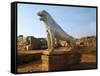 The Terrace of Lions in Marble from Naxos-null-Framed Stretched Canvas