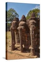 The Terrace of the Elephants, Angkor Thom, Angkor World Heritage Site, Siem Reap, Cambodia-David Wall-Stretched Canvas