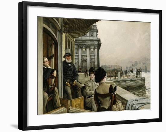 The Terrace of the Trafalgar Tavern, Greenwich, circa 1878-James Tissot-Framed Giclee Print