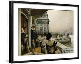 The Terrace of the Trafalgar Tavern, Greenwich, circa 1878-James Tissot-Framed Giclee Print