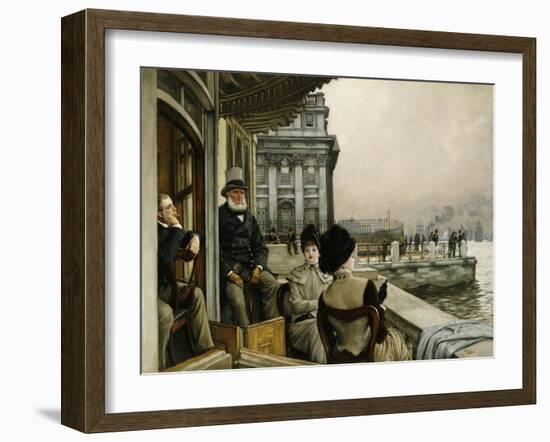 The Terrace of the Trafalgar Tavern, Greenwich, circa 1878-James Tissot-Framed Giclee Print