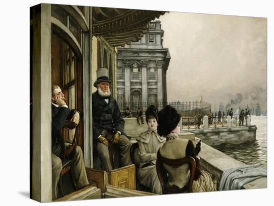 The Terrace of the Trafalgar Tavern, Greenwich, circa 1878-James Tissot-Stretched Canvas