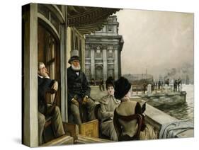 The Terrace of the Trafalgar Tavern, Greenwich, circa 1878-James Tissot-Stretched Canvas