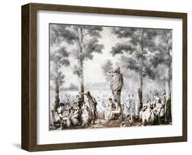 The Terrace of the Tuileries, 1807-Jean Pierre Norblin-Framed Giclee Print