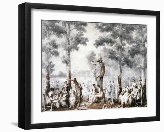 The Terrace of the Tuileries, 1807-Jean Pierre Norblin-Framed Giclee Print