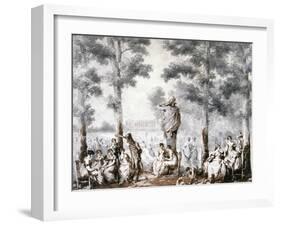 The Terrace of the Tuileries, 1807-Jean Pierre Norblin-Framed Giclee Print