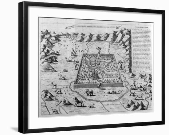 The Terrestrial Paradise, 1675-Athanasius Kircher-Framed Giclee Print